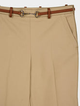 Gucci Beige Cotton Drill Pants with Horsebit