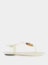 Gucci Ivory Thong Malaga Kid Leather Sandals