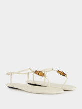 Gucci Ivory Thong Malaga Kid Leather Sandals