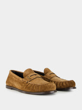 Saint Laurent Snuff Brown Loafers in Suede