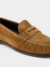 Saint Laurent Snuff Brown Loafers in Suede