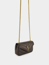 Saint Laurent Urban Grey Loulou Mini Lambskin Crossbody Bag