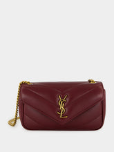 Saint Laurent Rouge Cabernet Loulou Mini Lambskin Crossbody Bag