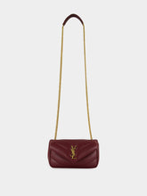 Saint Laurent Rouge Cabernet Loulou Mini Lambskin Crossbody Bag