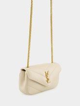 Saint Laurent Loulou Mini Bag in Blanc Vintage Lambskin