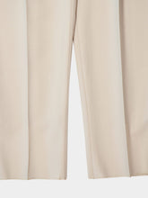Saint Laurent Beige High-Waisted Wool Trousers