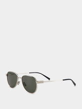 Saint Laurent Silver & Grey YSL 722 Metal Sunglasses