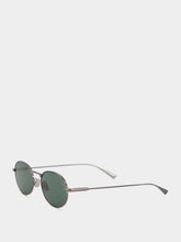 Saint Laurent Semi Matte Black Round Metal Sunglasses