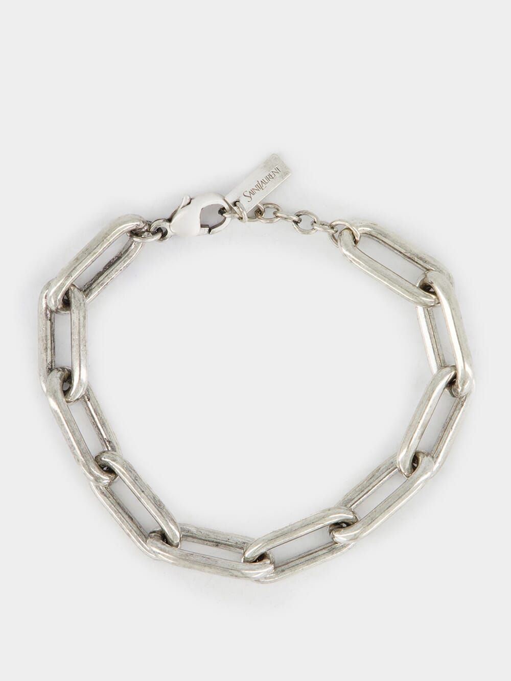 Oval Link Bracelet in Silver Brass