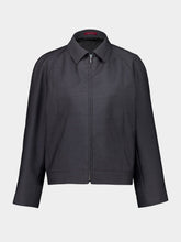 Gucci Dark Grey Wool Bomber Jacket