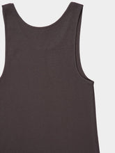 Saint Laurent Cassandre Ribbed Tank Top in Anthracite