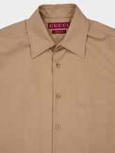 Gucci Beige Embossed Cotton Poplin Shirt