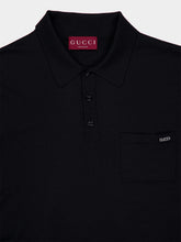 Gucci Black Fine Wool Knit Polo Top