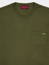 Gucci Forest Green Fine Wool Knit Top with Intarsia