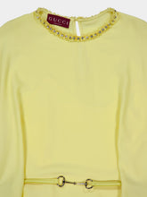 Gucci Light Yellow Silk Cady Dress with Belt
