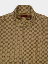 Gucci Camel and Dark Brown GG Canvas Bomber Jacket