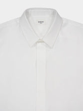 Saint Laurent Cassandre Shirt in Blanc Cotton Poplin