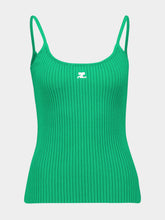 Courrèges Green Rib Knit Tank Top