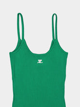 Courrèges Green Rib Knit Tank Top