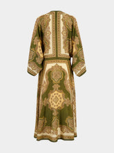 Zimmermann Olive Paisley Silk Tunic Midi Dress