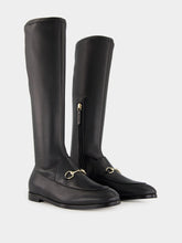 Gucci Black Jordaan Stretch Leather Boot