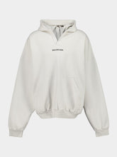 Balenciaga Off-White Cotton Back Polo with Hood