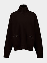Gucci Coffee Brown Wool-Cashmere Pullover