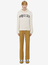 Alexander McQueen Ivory Logo Cropped Sweatshirt