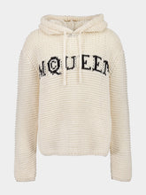 Alexander McQueen Ivory Logo Cropped Sweatshirt