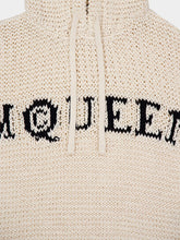 Alexander McQueen Ivory Logo Cropped Sweatshirt