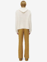 Alexander McQueen Ivory Logo Cropped Sweatshirt
