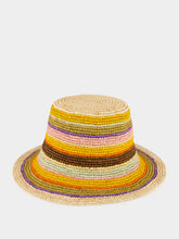 Zimmermann Striped Raffia Bucket Hat