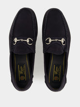 Gucci Blue Nabuk Leather Moccasins with Horsebit