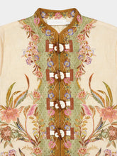 Zimmermann Khaki Floral Quilted Indra Bomber Jacket