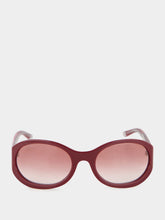 Gucci Rosso Ancora Red Round Frame Sunglasses