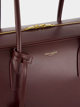 Saint Laurent Rouge Cabernet Sac De Jour Bauletto Bag in Box Calfskin