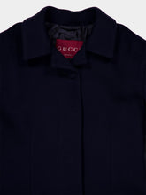 Gucci Admiral Dark Blue Wool Coat with Belt