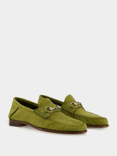 Gucci Green Suede Gigi Loafer with Horsebit