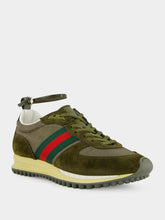 Gucci Dark Green GG Nylon Re-Motion Trainers