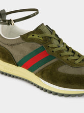 Gucci Dark Green GG Nylon Re-Motion Trainers