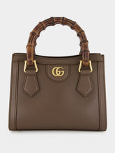 Gucci Dark Taupe Leather Diana Small Tote Bag