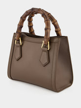 Gucci Dark Taupe Leather Diana Small Tote Bag