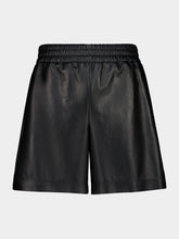 Gucci Black Bonded Leather Jersey Shorts