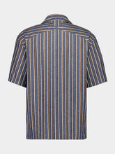Bottega Veneta Stripe Cotton-Linen Short Sleeve Shirt