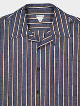 Bottega Veneta Stripe Cotton-Linen Short Sleeve Shirt