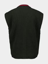 Gucci Forest Green Sleeveless Wool Cardigan