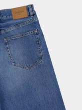 Saint Laurent V-Waist Long Baggy Jeans in 50