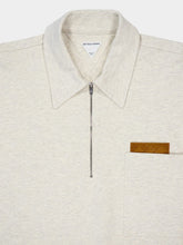 Bottega Veneta Sea Salt Melange Knitted Cotton Polo