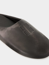 Balenciaga Château Flat Mule in Black Calfskin