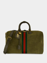 Gucci Dark Green Suede Savoy Duffle Bag